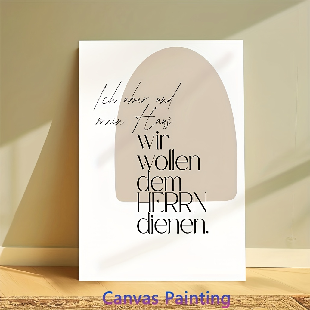 E-shop Poster & Drucke Mode Leinwanddrucke Poster Ungerahmt, Poster Christliches Poster Bibelvers Poster Geschenkidee Bibelverse Josua Minimalistisches