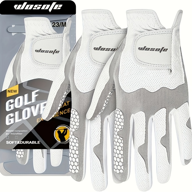 item picture 2pcs golf gloves wear resistant durable and anti slip non slip particles are washable thin style for men breathable and stuff free left hand     outdoor golf   and golf course use
