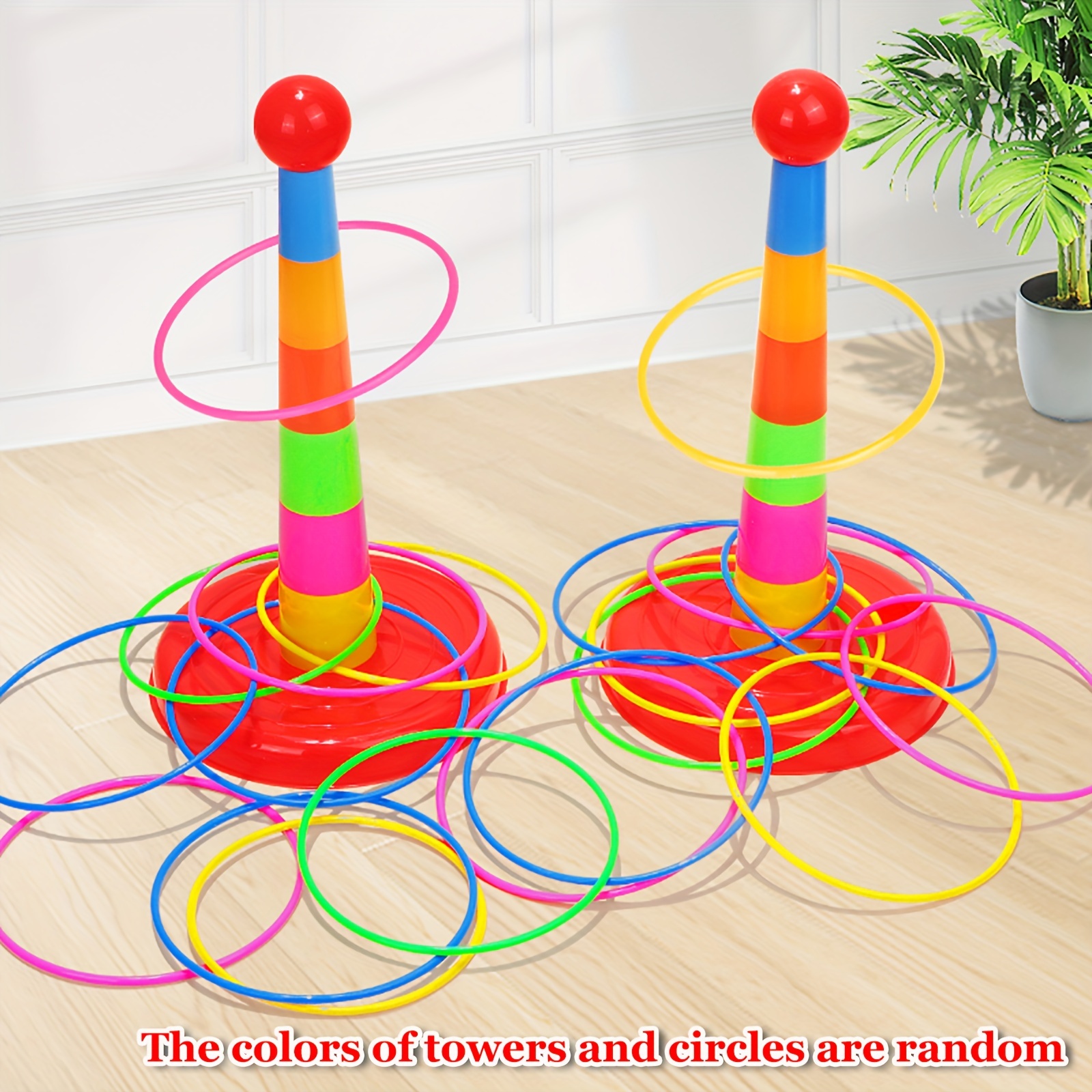 

Children's Game Tower Toys, Parent-child Interactive Puzzle And Leisure Games With Throwing Rings, Indoor And Outdoor Kindergarten Children's Competition Games, Children's Educational Toys