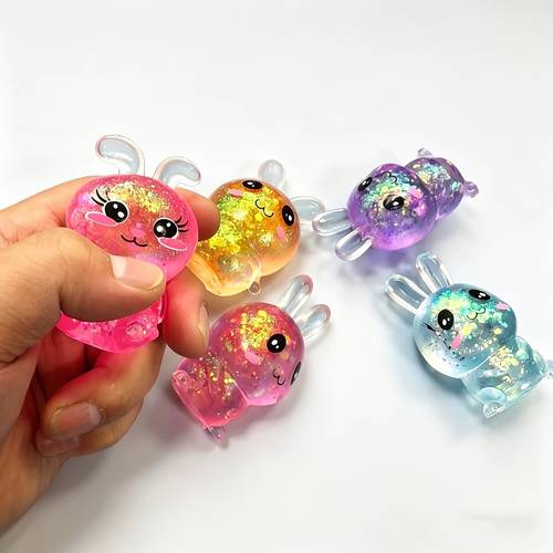 rabbit squeeze toy cute a cozy desk atmosphere healing desktop ornament cute toy for students essential holiday gift 1pc 3 pcs colors random random color