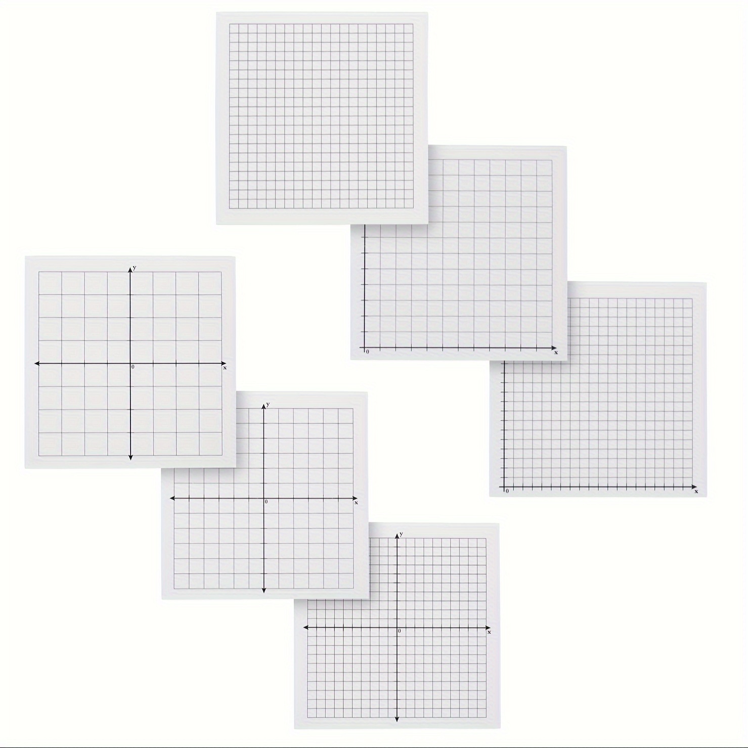 6/12 Packs Paper Sticky Note Pads 150 Sheets 3 X 3 Inch Mini Pads Adhesive Grid Of X Grid Notepad For Office School Supplies, 6 Designs 25 Sheets/pad