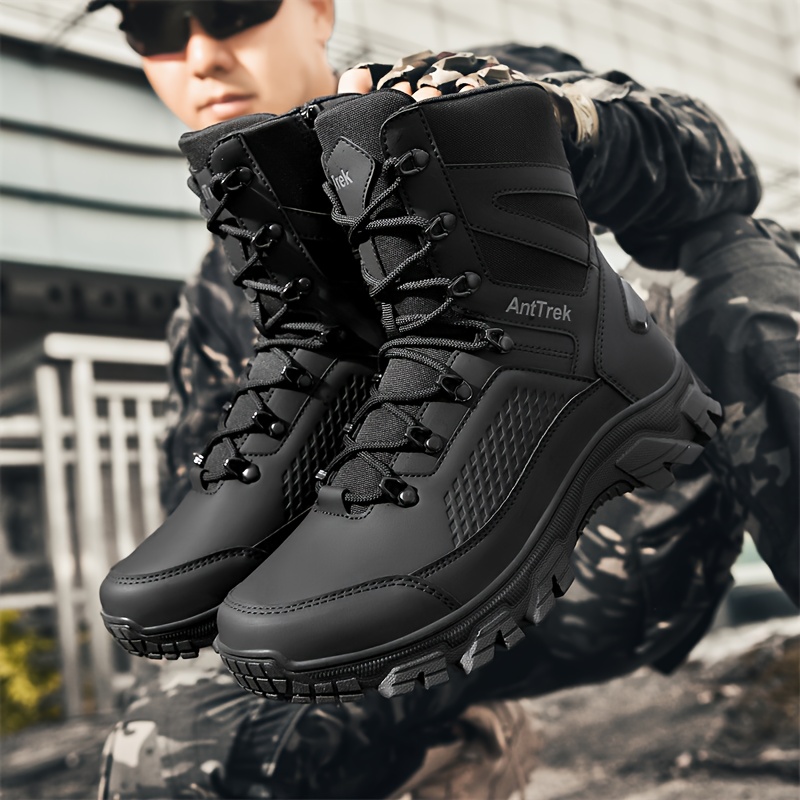 combat boots men sold on Temu United States