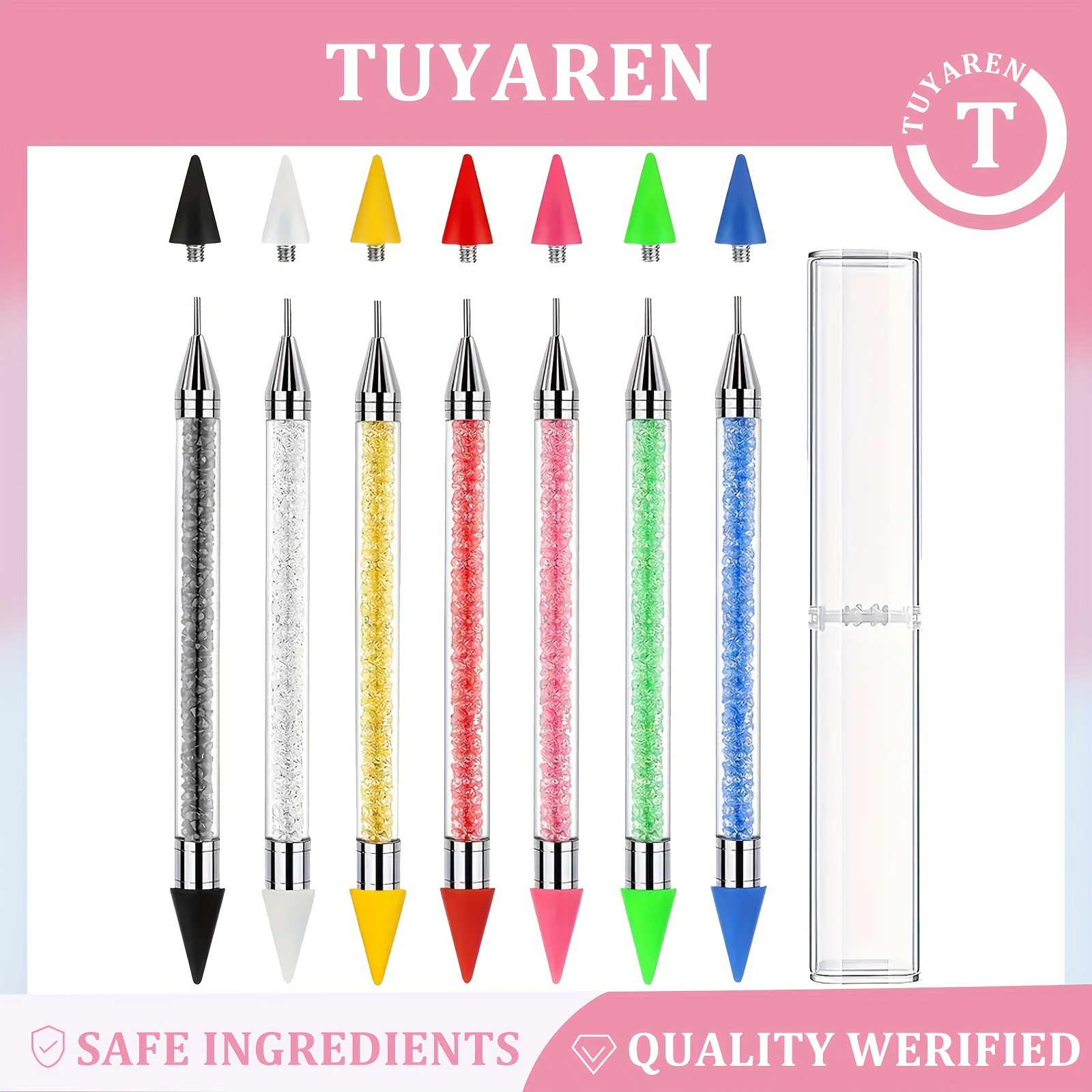 

7 Diamond Painting Pens, Double Head Nail Rhinestone Spotting Tool, 5d Diamond Art Colour Nail Art Tools, For Diamond Painting Stitch Nail Art And Diy