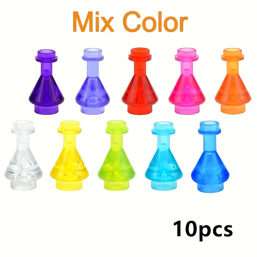 10pcs Moc 93549 Bottles Transparent Toys Bricks For Kid Accessories Diy Models Educational Building Blocks