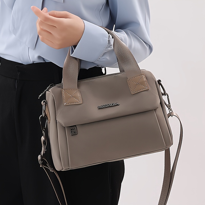 nylon cloth crossbody bag womens large capacity fashion multi layer shoulder bag lightweight parent bag crossbody outing handbag Product details 0