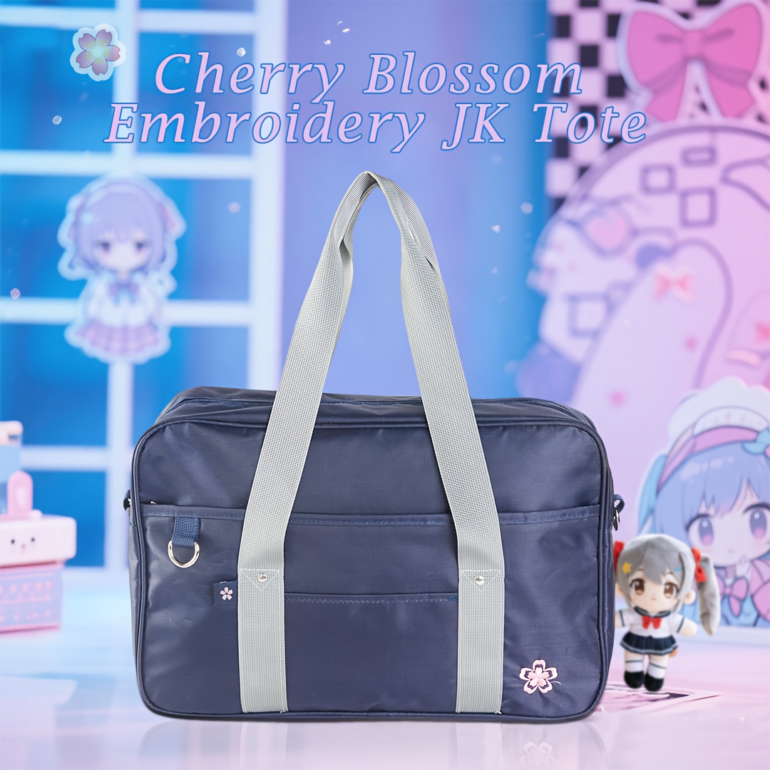 TEMU Bolso de uniforme diario JK bordado estilo básico japonés auténtico, bolso de , material escolar, mochila para , bolso de , bolso para laptop /