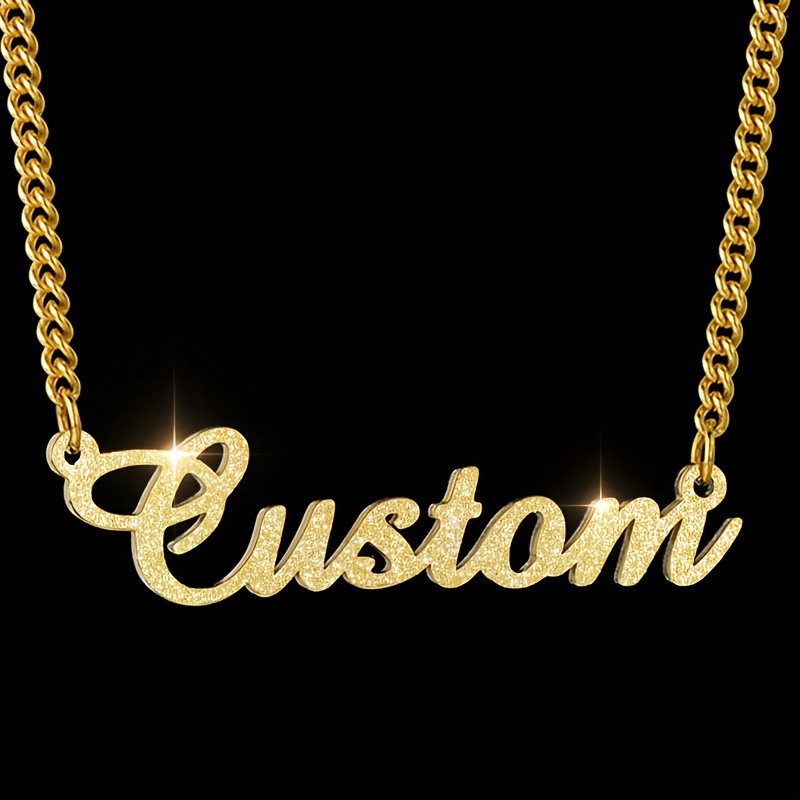 nk chain a luxurious personalized name necklace made of stainless steel featuring a custom polished pendant suitable as a unisex christmas gift jewelry