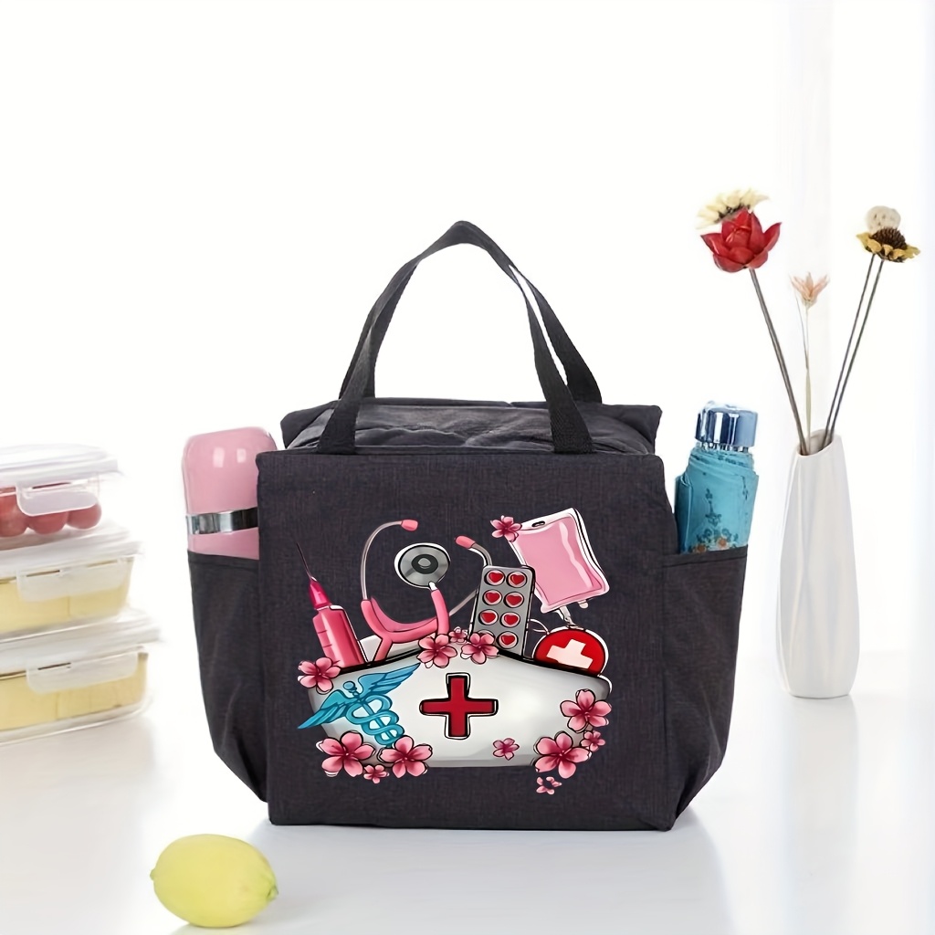 Elegant Large Capacity Handbag, Multicolor Printed - Durable Material, Foldable Design, Suitable For Outdoor Work And School - Perfect Mother's Day, Teacher's Day, And Lunar New Year Gift