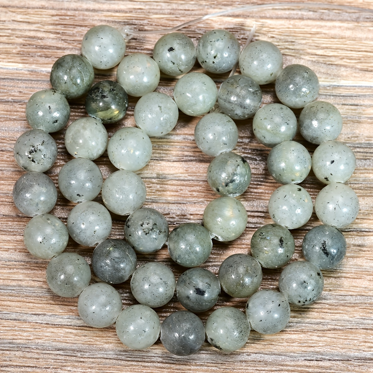 TEMU Perline di labradorite naturale, perline sciolte da 8 mm, lunghezza 38 cm, 44-48 pezzi