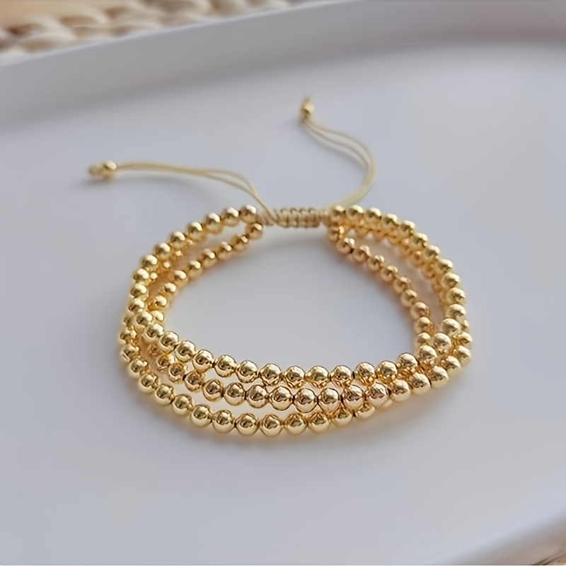 TEMU 1pc Bracelet à Perles Multicouches Tendance, Accessoire pour Femmes