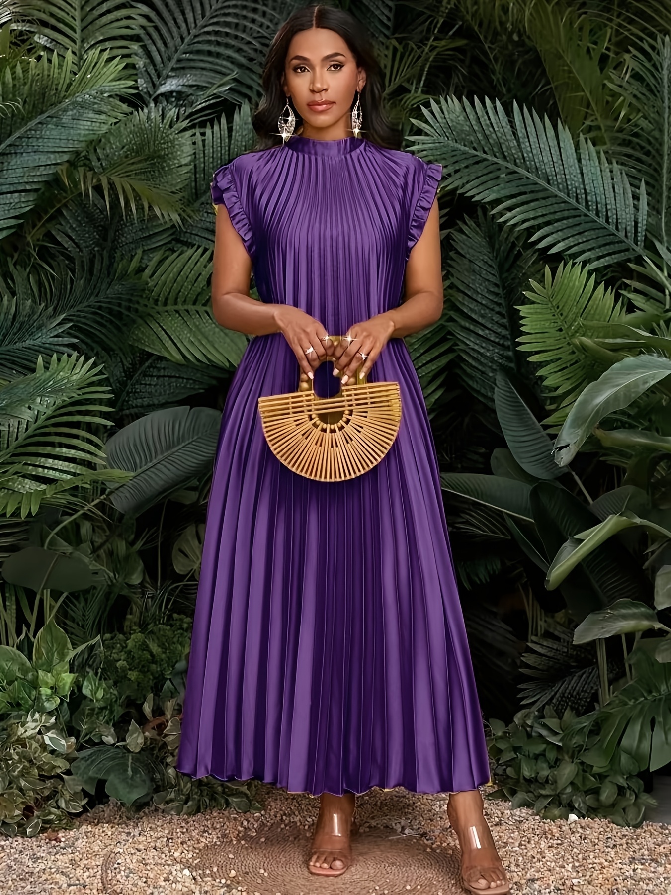 purple dresses for women sold on Temu United States