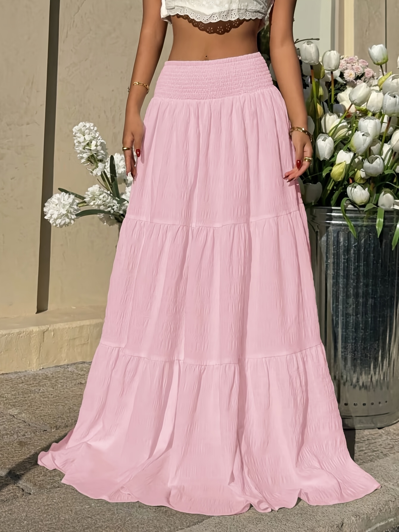 waisted pleated skirt women loose a - Temu Canada