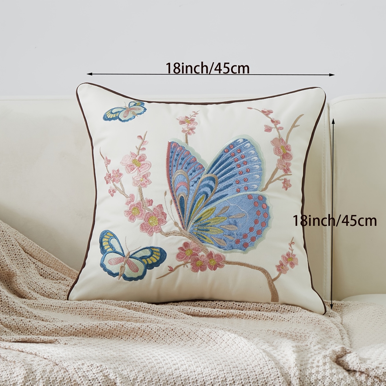 1pc Commuter 3d Patch Embroidery Pillowcase Home Decor