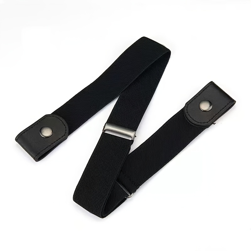 TEMU Ceinture Paresseuse Invisible Couture Bande de Pantalon Homme Femme Élastique Stretch Trous Ceinture de Jeans Étudiant Outil de Serrement de