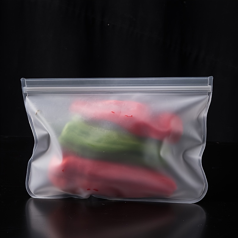 3 pack silicone reusable bags s m xl sizes semi transparent frosted leak proof fresh keeping food grade storage for fruits vegetables snacks sandwiches camping freshness preserver details 3