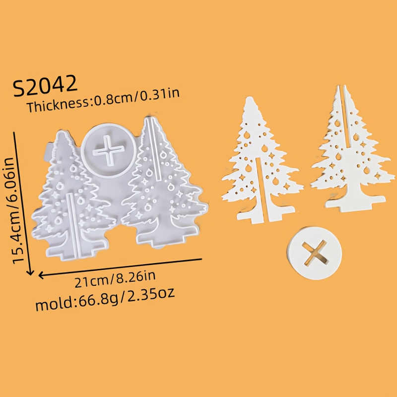 E-shop Harz-Silikonform für Weihnachtsaufbau, -Aufbau, Silikonform für 3D-Ornamente, Silikonform für DIY-Kerzen, Silikonform für Gipsornamente,