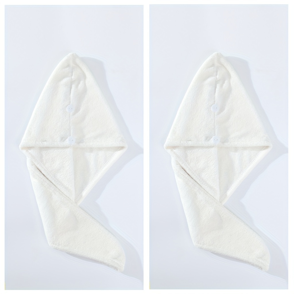 TEMU 2pcs Microfiber Hair Towel Wrap Suitable For Women - Super Absorbent Wet Hair Drying , Soft Hair Scarf For Post-shower, Swimming, Spa, Travel -
