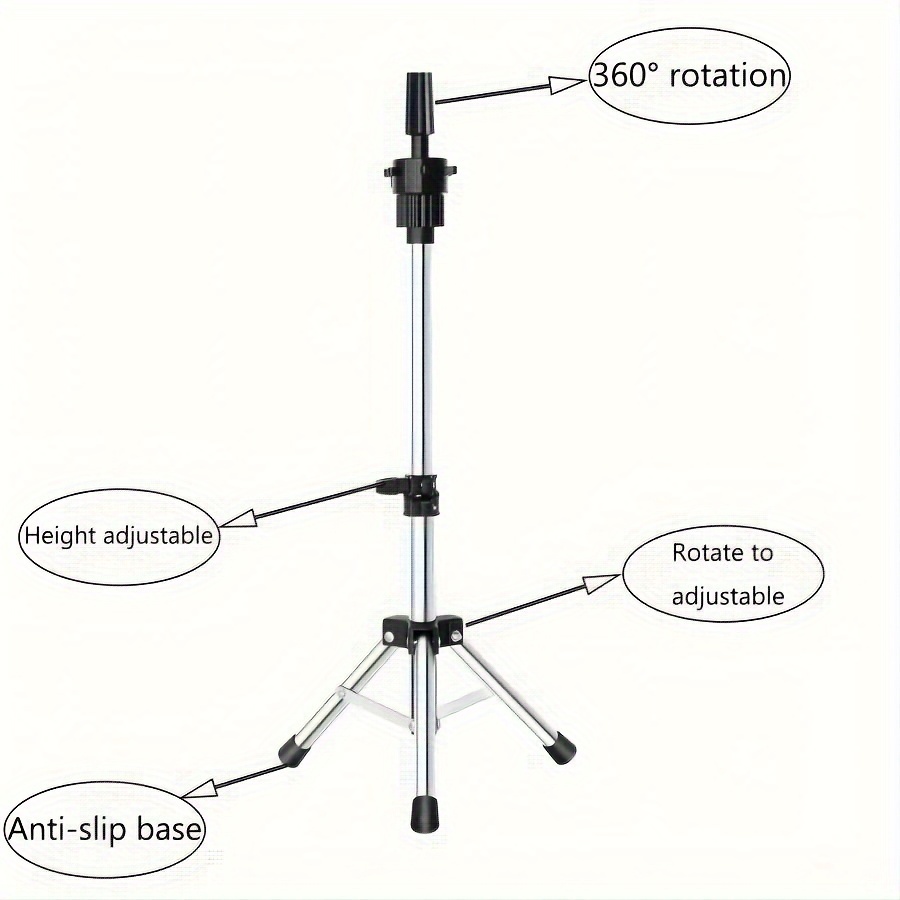 

Mini Trépied Portable pour l'Entraînement de Coiffure - Support de Tête de Mannequin Compact pour Bureau
