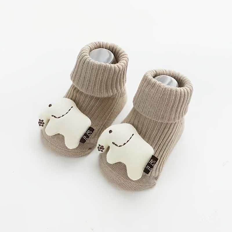1 Pair, Cute Animal Decoration Socks, Suitable For Boys And Girls
