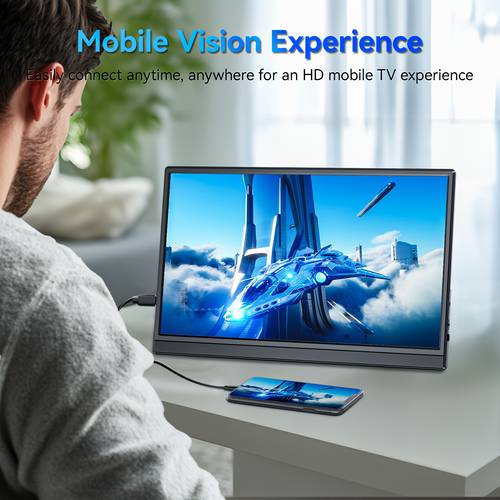 15 6 portable monitor 1920 1080p ips laptop monitor with usb c hdtv gaming monitor featuring a kickstand in four colors 0 3 ultra for travel and office use