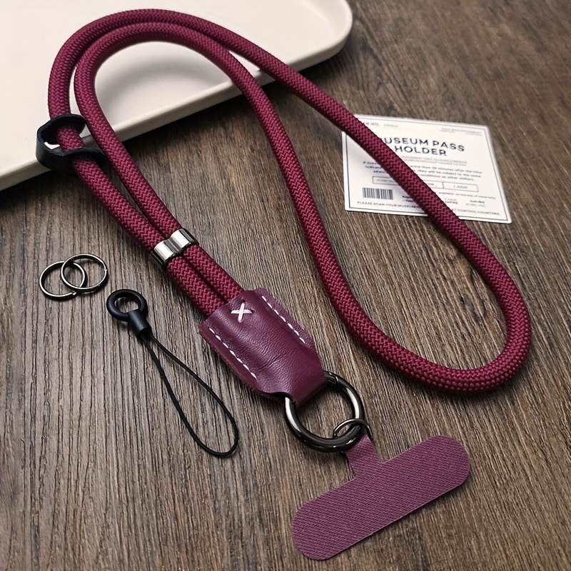 Neck Hanging Mobile Phone Lanyard Men And Women Ins Long Back Rope Thick Braided Strap Outdoor Climbing Lanyard