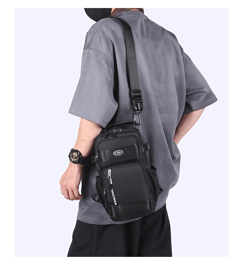 Wasserdichte Sling-brusttasche Mit Fächern Für Herren_voghion.com
