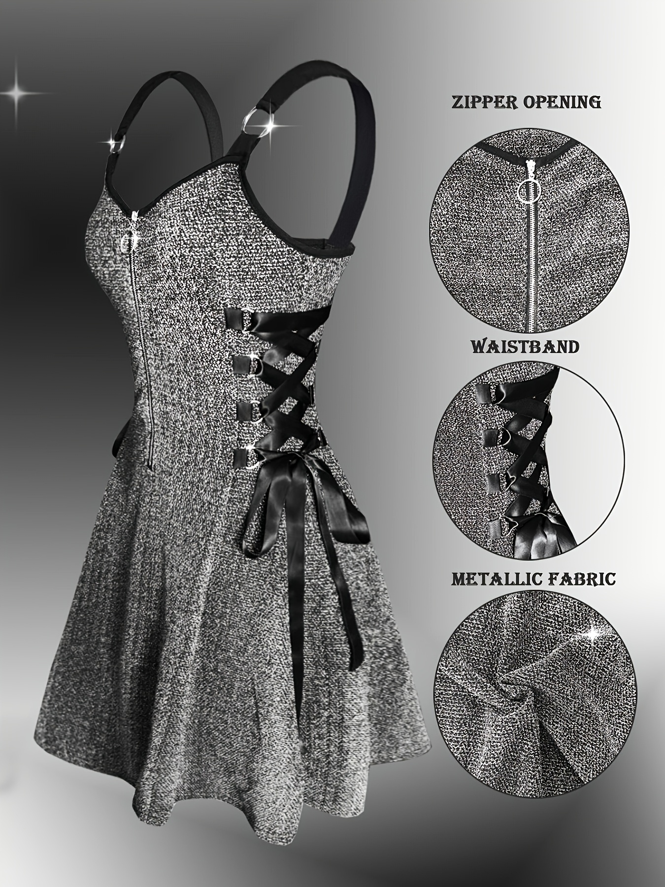 back zipper dress sold on Temu United States
