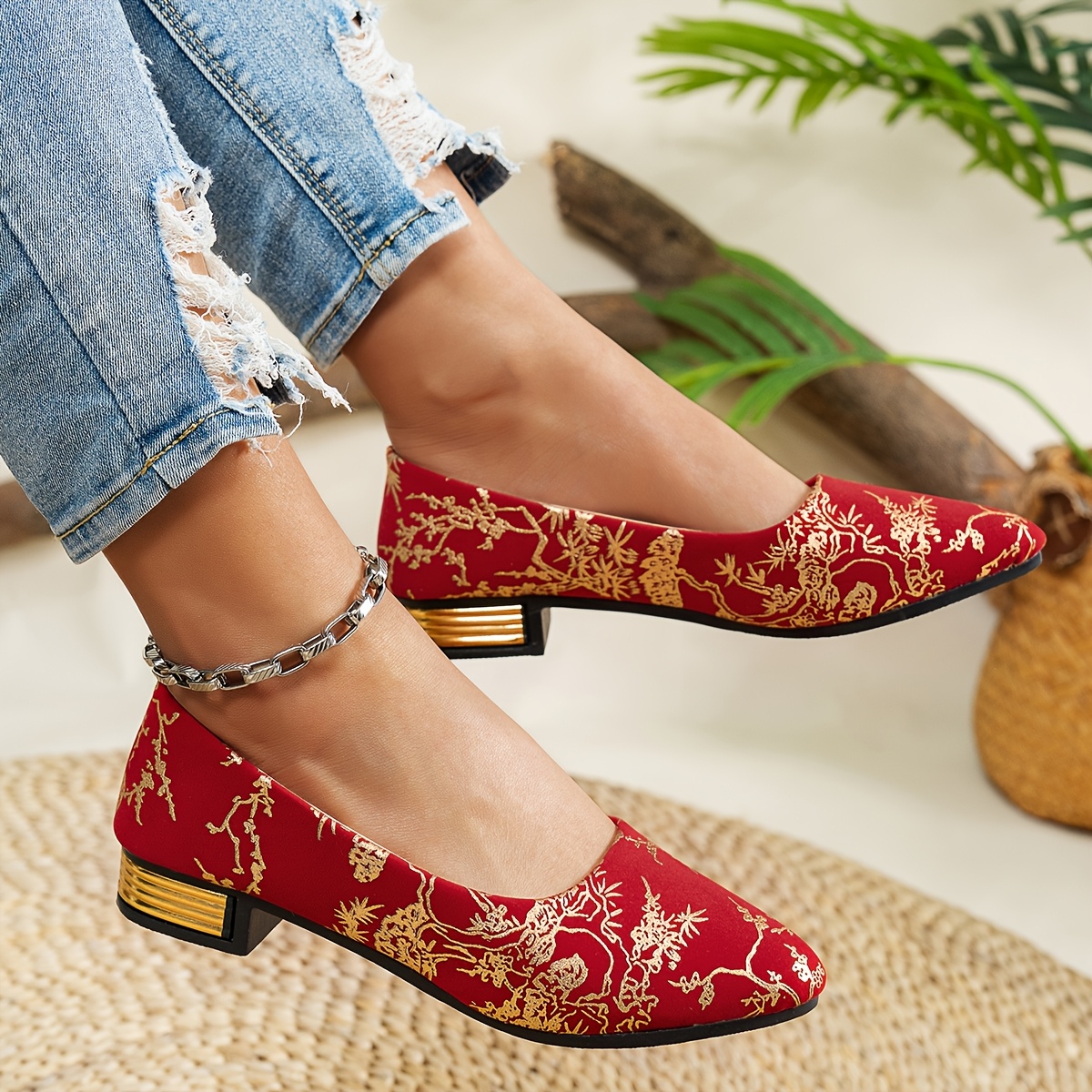 women's red dress shoes low heel womens elegant pointed toe wedding blush 10 Materials Gomelly Women's Heels Low Heel