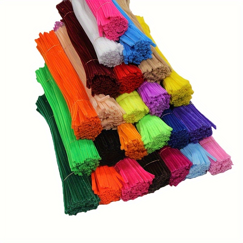 

100 Pieces Of Black Pipe Cleaner Yarn, Ideal For Crafts And Arts: Soft Fabric Material