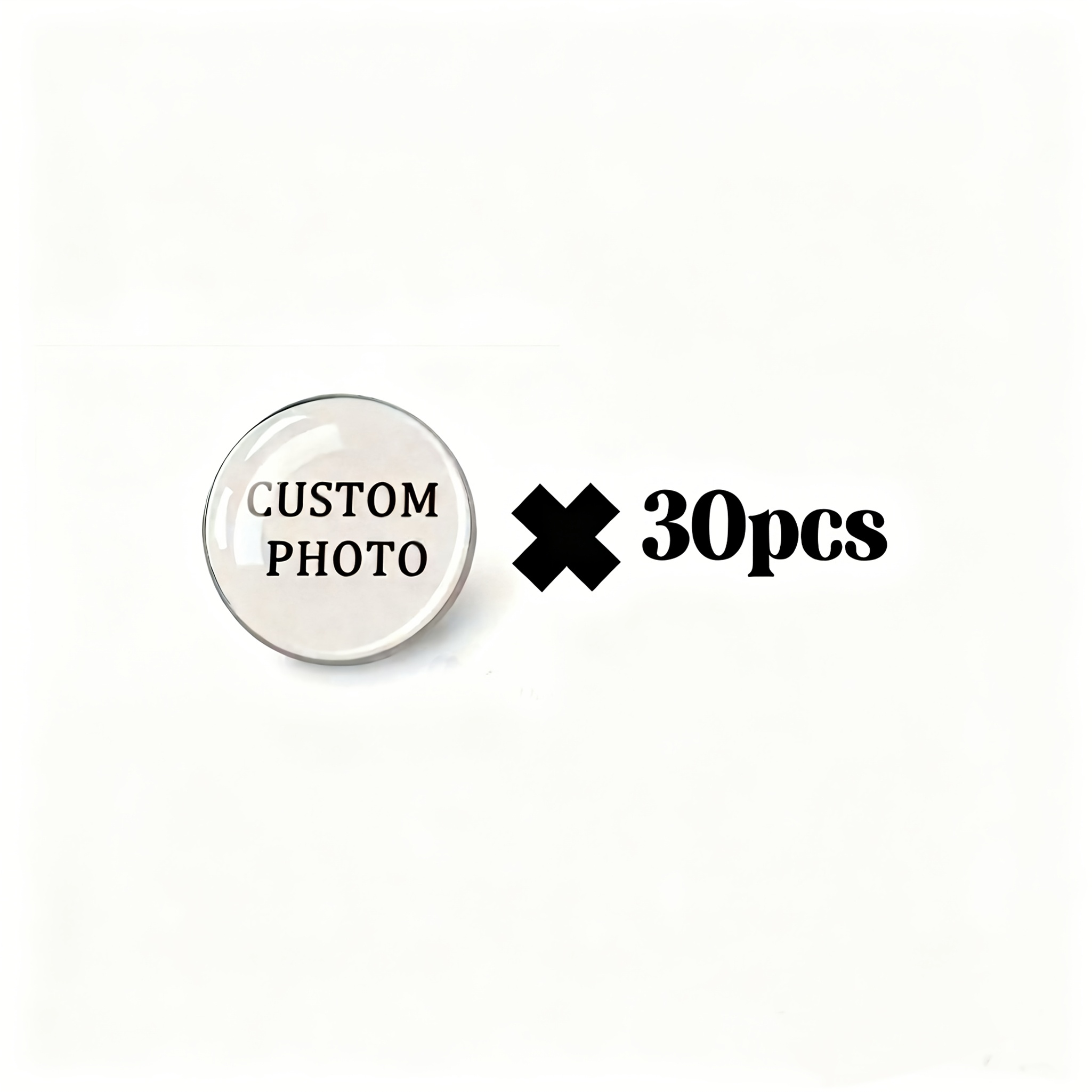 TEMU 2d Flat - 30pcs 2d Flat Metal Badge Customization, Custom Badges Suitable For Gifts, Pendants, Backpack Badges, Can Customize Family Birthday