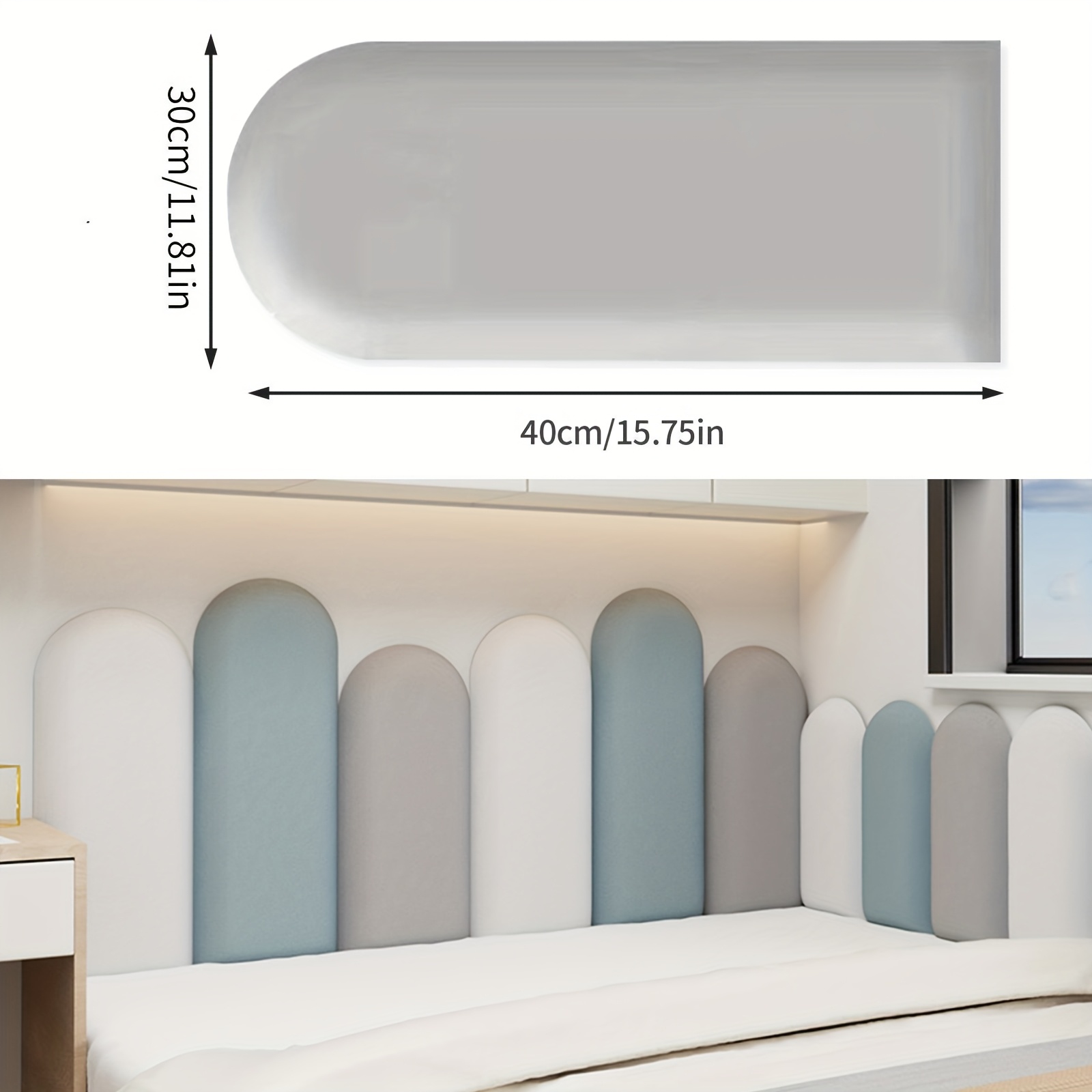1 set/2 stück moderne selbstklebende kunstleder-wandpolsterung, 30x40cm, leicht zu reinigen, wasserdicht, anti-stoß-kopfteilschutz, sicherheits-upgrade für zuhause