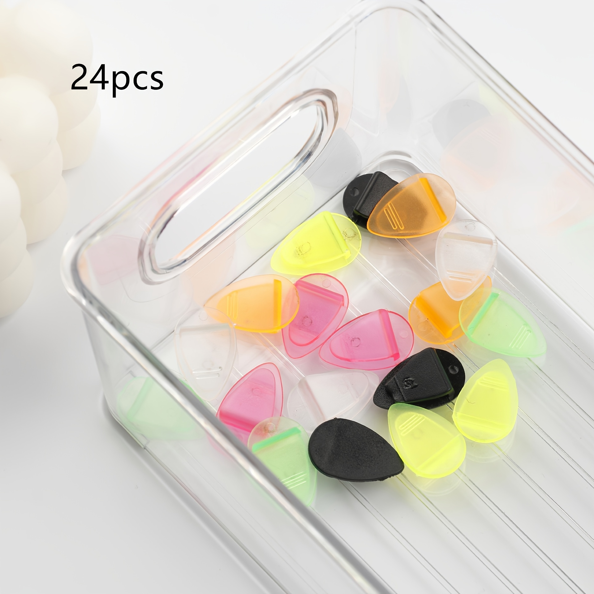 24pcs/12pcs Bill Clip, Melon Seed Shaped Clip, Label Clip, Diy File Index Classification Clip Bookmark Clip, Office And Study Supplies