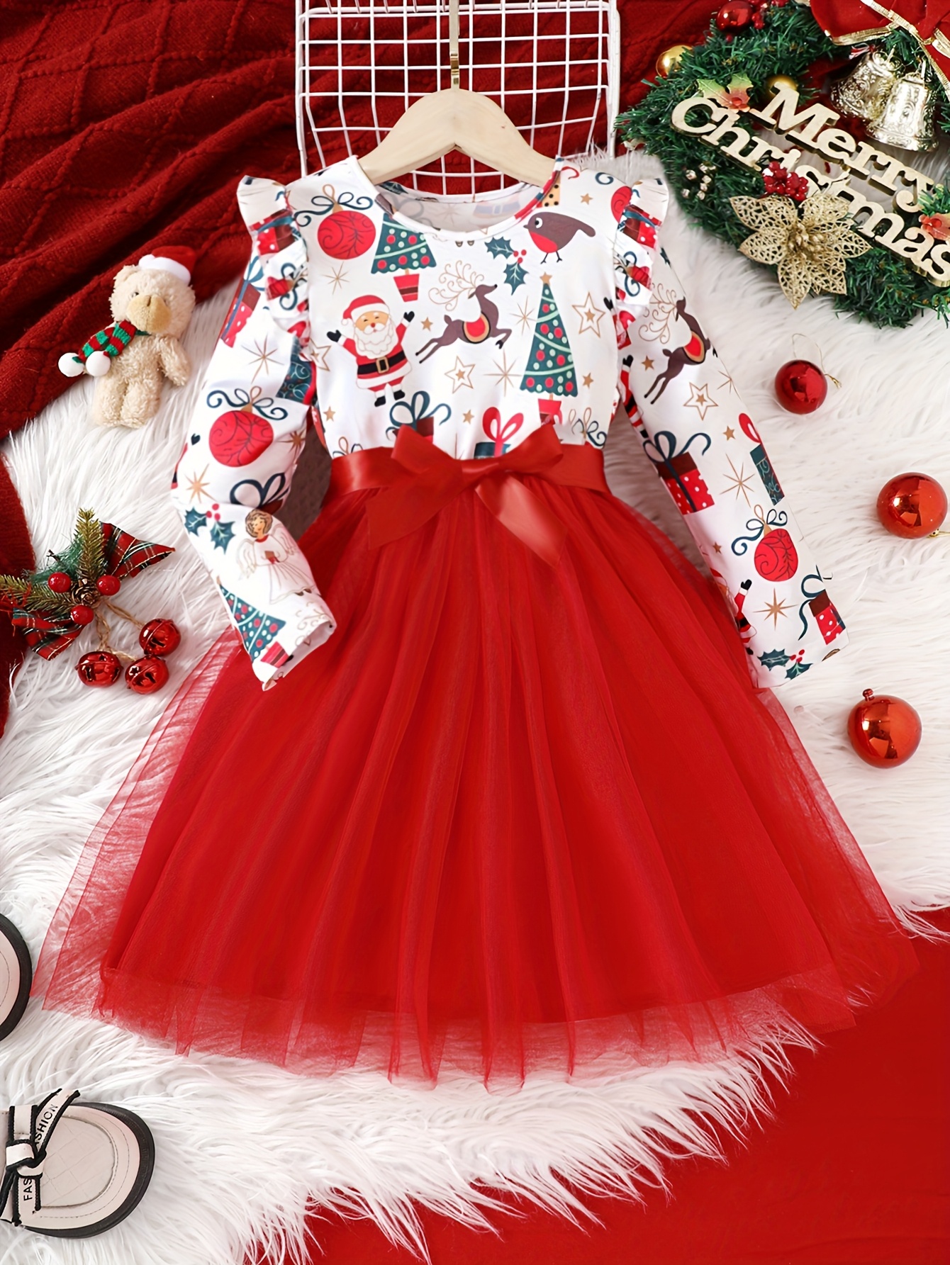 girls holiday dress sold on Temu United States