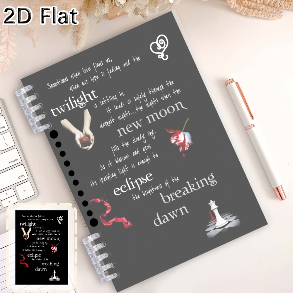 TEMU 1pc [2d Flat] New A5 Spiral Coil Notebook, Series , Cute Stationery For , School Office Use, Durable Paper, Portable Size Suitable For Writing