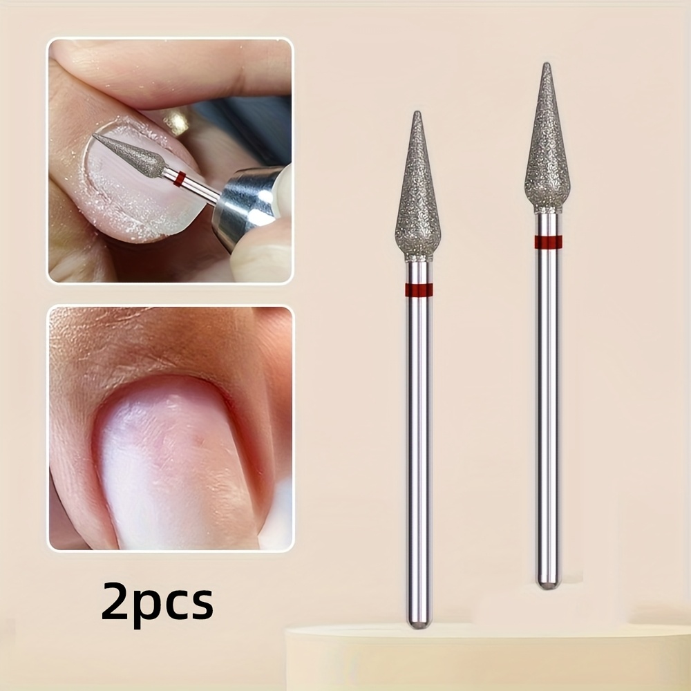 2pcs Electric Manicure Pedicure Tool Set With Nail Drill Bit, Exfoliating Head, Unscented Nail Accessories