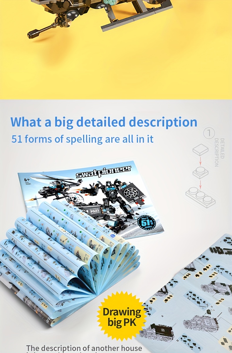 City Police Department Building Blocks Kit Toy, Police Car, Role-playing Toys for Boys And Girls, Halloween/Thanksgiving Day/Christmas Gift