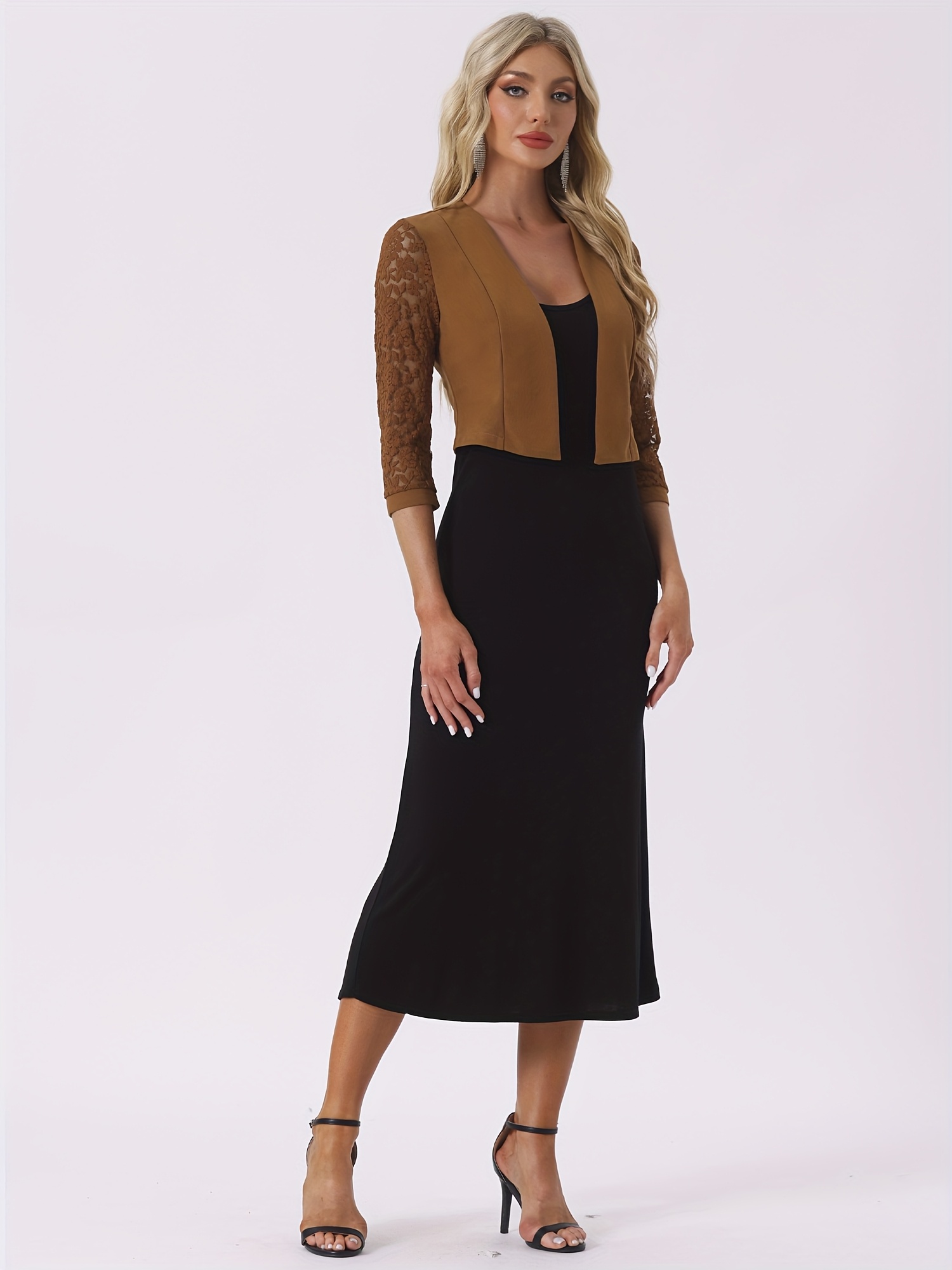 brown shrug for dresses Mid-weight ribbed shrug – Ancosti main image 1