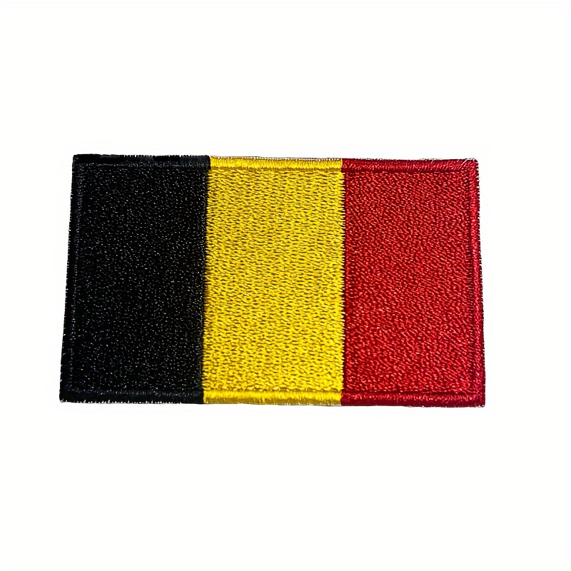 

Belgium Flag Embroidered Patch - Iron On/sew On Patriotic Appliqué For Jackets, Jeans, Diy Crafts - Black, Yellow, Red