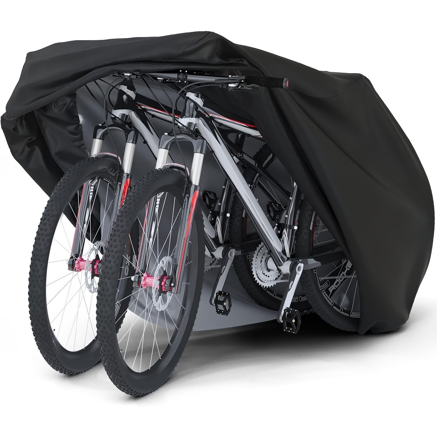 

Waterproof Bicycle Cover, Uv Protection, Snowproof, Theft-proof With Lock Hole, Windproof With Buckle, Outdoor Bike Storage Bag, 200x90x100cm, 190t Polyester, For Mountain, Electric,