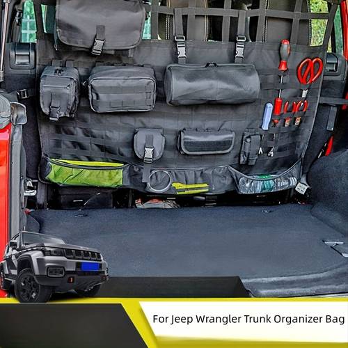 imagen del artículo red de almacenamiento para asiento y bolsa de carga interior para jeep jk jl