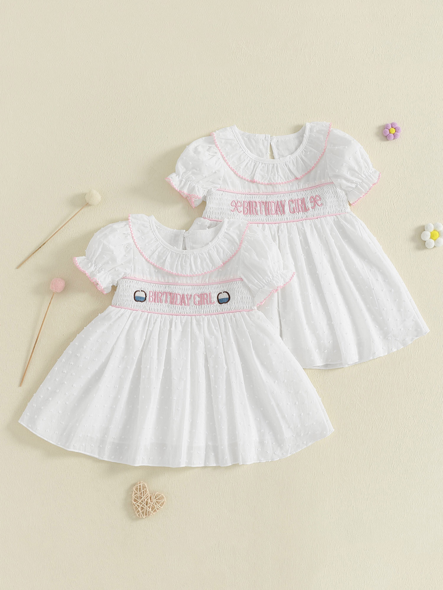 open lace back dress Birthday Cake Pink Mini Dress