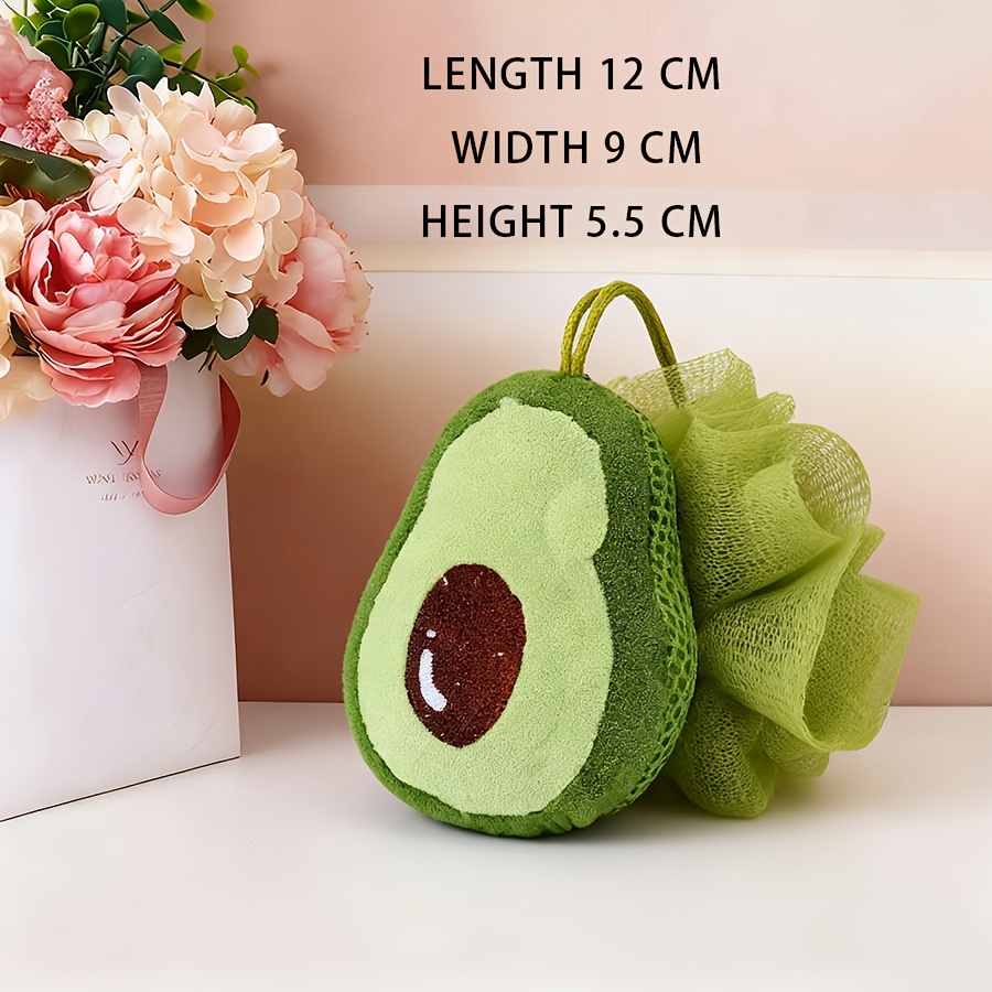 Fruit-Shaped Bath Sponge with Dual-Layer Mesh Design