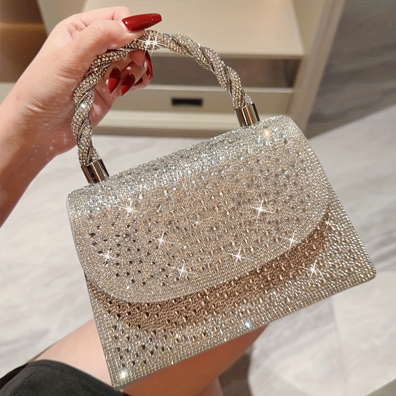 

New Bag With Rhinestones, Banquet Bag, Full Diamond Dance Bag, Evening Dress Bag