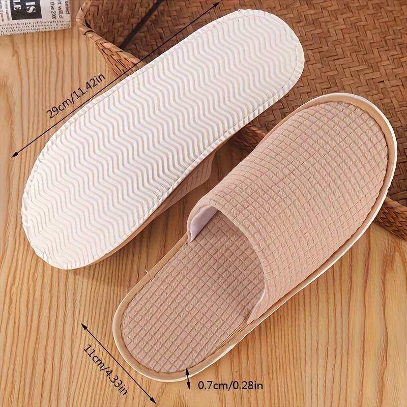 2pcs Cozy Fleece Slippers - Disposable, Warm, Soft Fabric, Ideal for Autumn & Winter, Perfect for Home, Hotel, Guest House Use, Food Service Equipment and Supplies