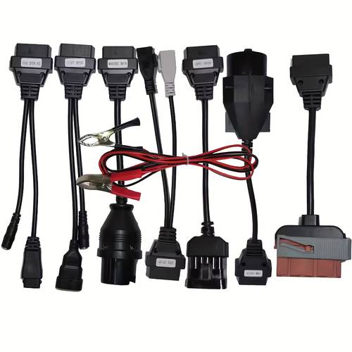 high set car 8 cables 8in 1 cables car leads diagnostic obd ii interface cable for universal vehicle car for scanner