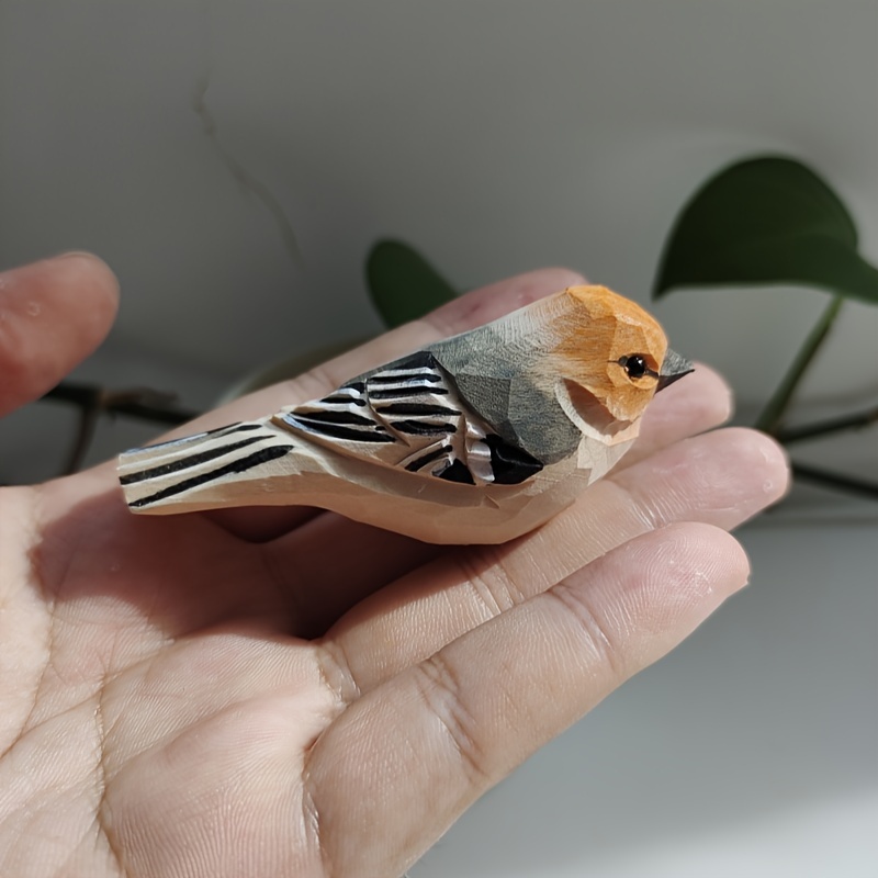 Image of Handcrafted Wooden Bird Figurine - Natural Wood Art, Decor & Perfect Gift For Bird Enthusiasts