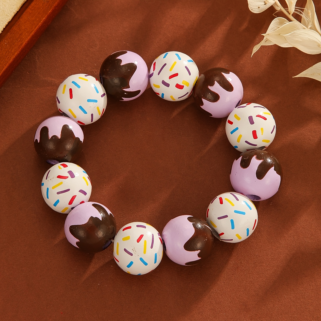 Y2K Candy Colored Macaron Bead Bracelet