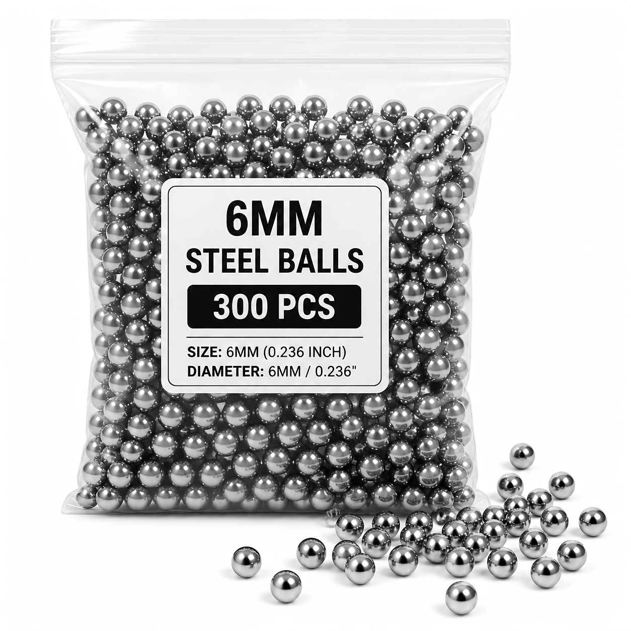 TEMU 6mm (0.24in) Galvanized Balls, 300pcs Solid Round Metal Beads For Filling, Model Bases, Crafts And Repair Projects