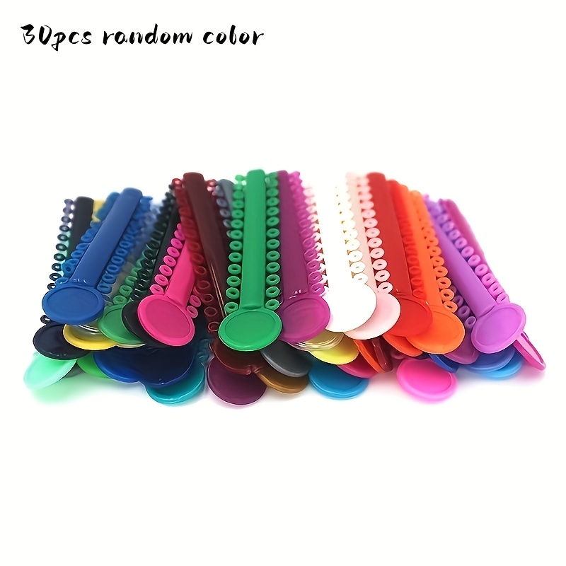 TEMU 30 piezas de bandas de goma de elasticidad aleatorios, anillos de sujeción elásticos multicolor, adecuados para manualidades, restauración de