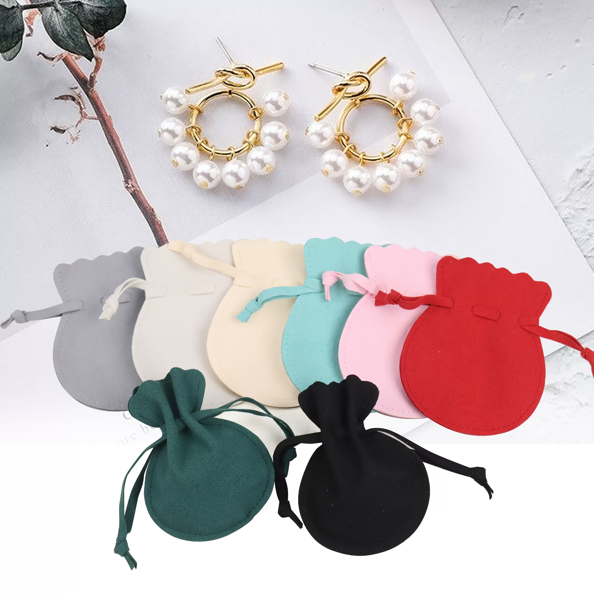 

10- -shaped Jewelry Pouches, Drawstring Gift Bags For , Bracelets, , - Assorted
